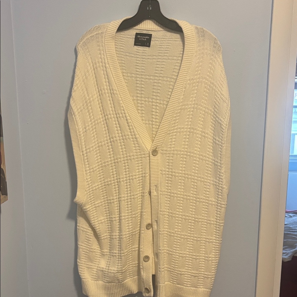 Croft & Barrow Men's Cream Cardigan Sweater